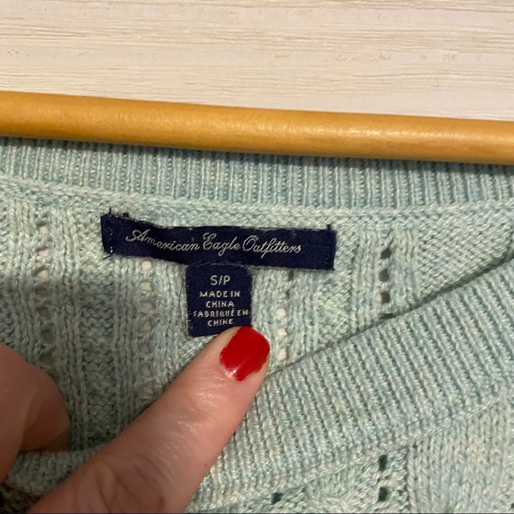 AMERICAN EAGLE mint long sleeve sweater